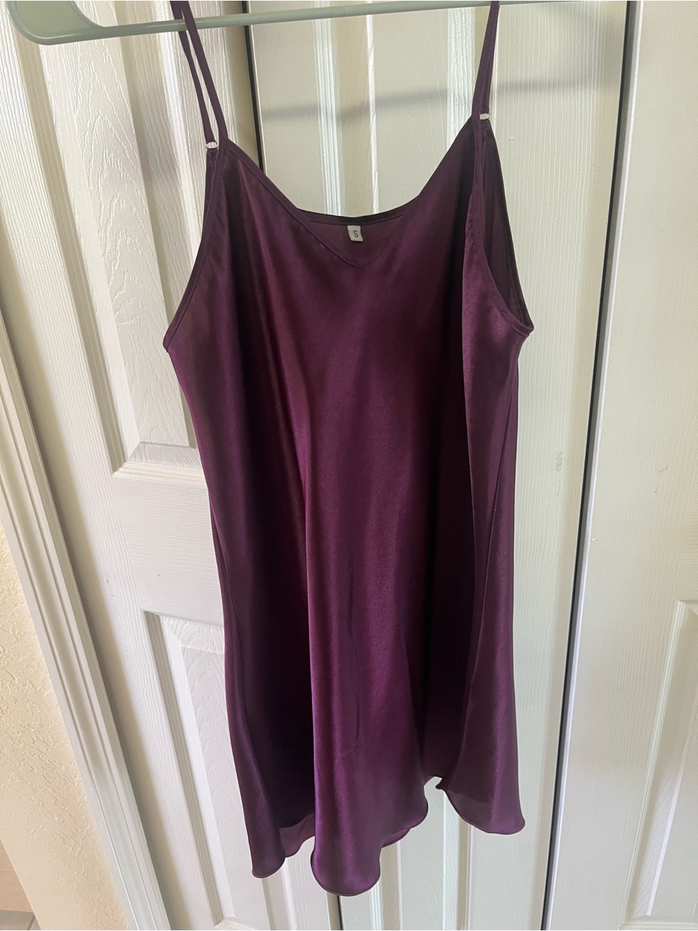 Women's Silk Slip Dress in Deep Plum